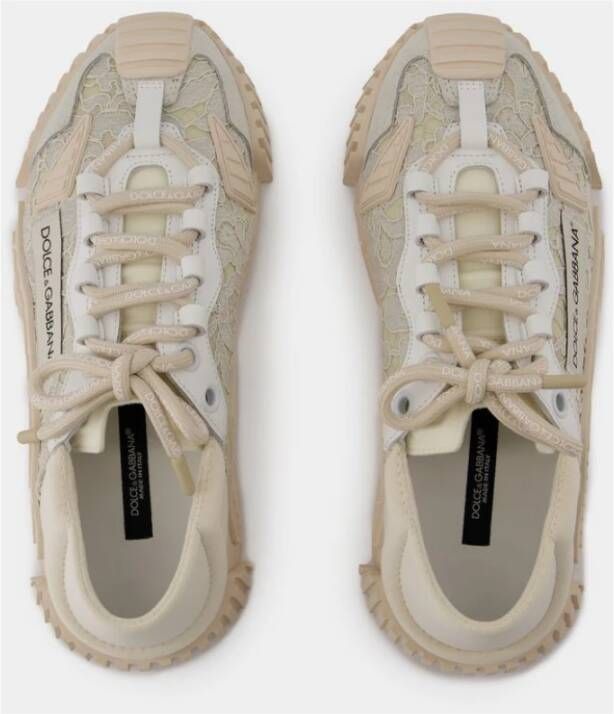 Dolce & Gabbana Bruin Nylon Lage Sneakers Brown Dames
