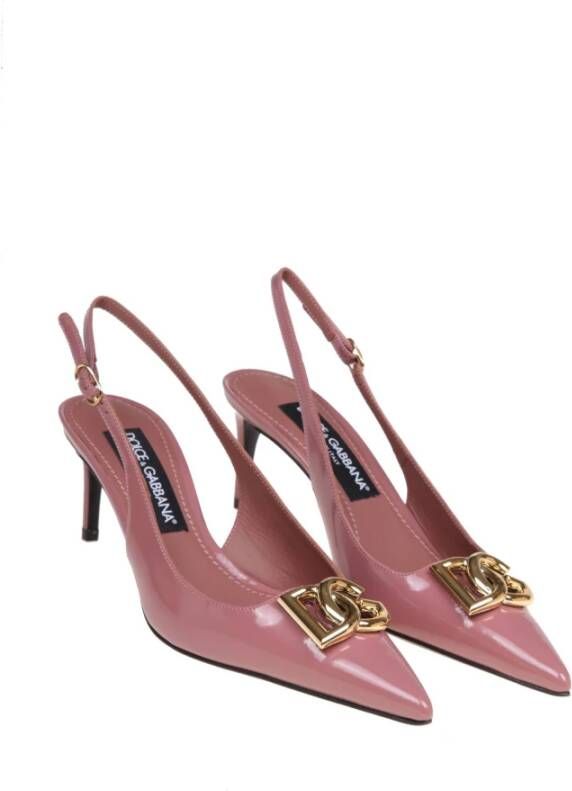 Dolce & Gabbana Roze Patent Leren Slingback Pumps Pink Dames
