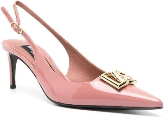 Dolce & Gabbana Roze Patentleren Slingback Hakken Pink Dames