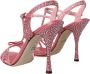 Dolce & Gabbana Roze Strass Enkelband Hakken Sandalen Pink Dames - Thumbnail 4