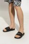 Dolce & Gabbana Zwarte Rubberen Strandslippers met 3D DG Logo Black Heren - Thumbnail 3