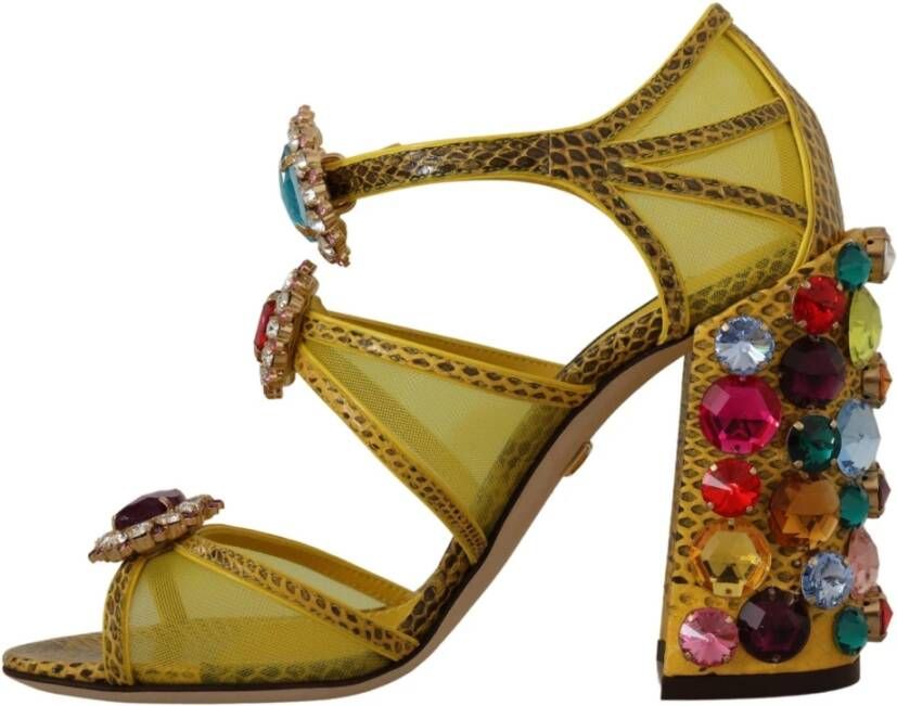 Dolce & Gabbana Sandalen met hoge hakken Geel Dames