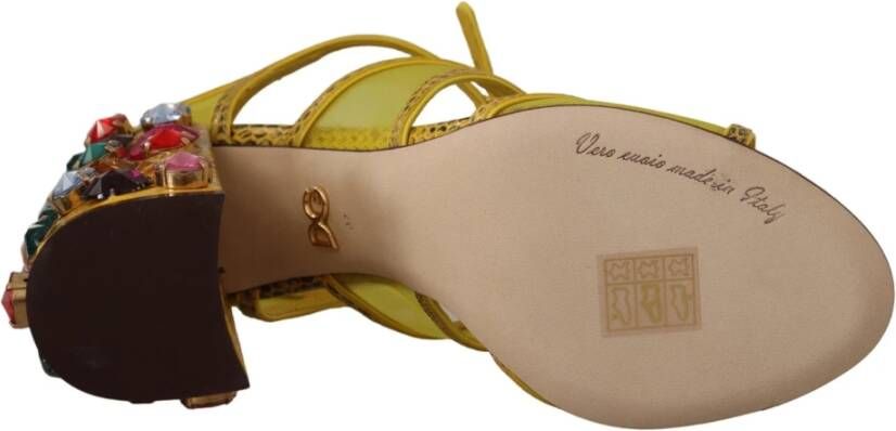 Dolce & Gabbana Sandalen met hoge hakken Geel Dames