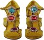 Dolce & Gabbana Hoge hak sandalen met veelkleurige kristallen Yellow Dames - Thumbnail 6