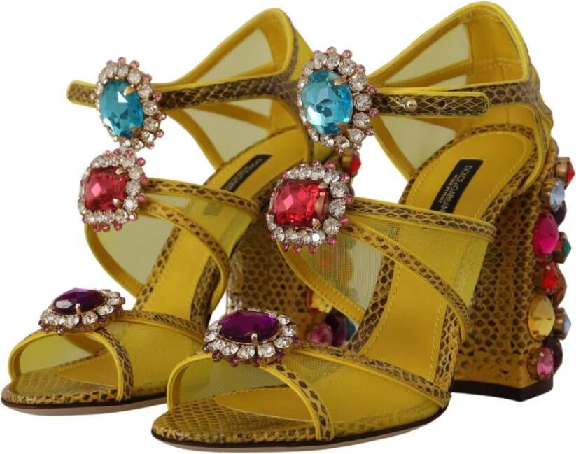 Dolce & Gabbana Sandalen met hoge hakken Geel Dames