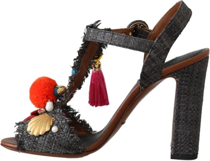 Dolce & Gabbana Sandalen met hoge hakken Grijs Dames
