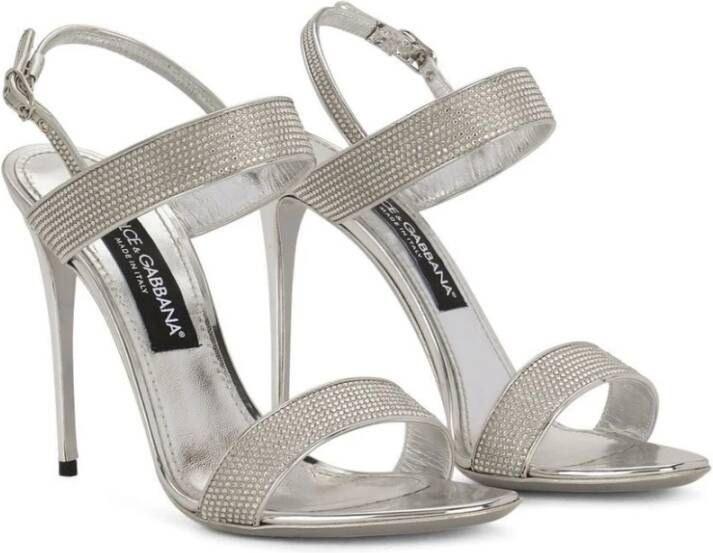 Dolce & Gabbana Sandalen met hoge hakken Grijs Dames