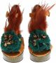 Dolce & Gabbana Multicolor Kristal Enkelband Plateau Sandalen Multicolor Dames - Thumbnail 2