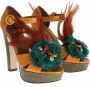 Dolce & Gabbana Multicolor Kristal Enkelband Plateau Sandalen Multicolor Dames - Thumbnail 3