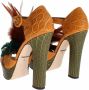 Dolce & Gabbana Multicolor Kristal Enkelband Plateau Sandalen Multicolor Dames - Thumbnail 4