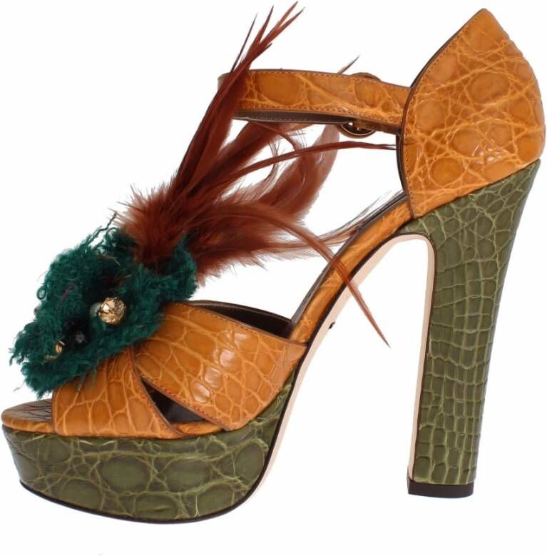 Dolce & Gabbana Sandalen met hoge hakken Oranje Dames