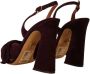 Dolce & Gabbana Donkerpaarse Suède Enkelband Sandalen Purple Dames - Thumbnail 4