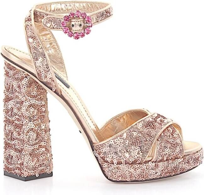 Dolce & Gabbana Sandalen met hoge hakken Roze Dames