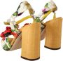 Dolce & Gabbana Luxe Beige Zijden Rhinestone Sleehak Sandalen Beige Dames - Thumbnail 5