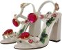 Dolce & Gabbana Witte Leren Kristallen Keira Hakken Sandalen Multicolor Dames - Thumbnail 4