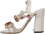 Dolce & Gabbana Witte Leren Kristallen Keira Hakken Sandalen Multicolor Dames - Thumbnail 6