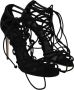 Dolce & Gabbana Zwarte Suède Band Stiletto Sandalen Black Dames - Thumbnail 5