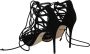 Dolce & Gabbana Zwarte Suède Band Stiletto Sandalen Black Dames - Thumbnail 6