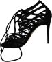 Dolce & Gabbana Zwarte Suède Gladiator Stiletto Sandalen Black Dames - Thumbnail 7