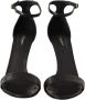 Dolce & Gabbana Zwarte Struisvogel Enkelband Hakken Sandalen Black Dames - Thumbnail 3