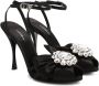 Dolce & Gabbana Crystals Ankle Strap Sandals Zwart Dames - Thumbnail 3