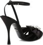 Dolce & Gabbana Crystals Ankle Strap Sandals Zwart Dames - Thumbnail 4