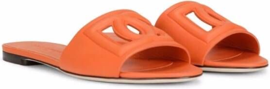 Dolce & Gabbana Sandalen met reliëflogo Orange Dames