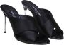 Dolce & Gabbana Zwarte Satijnen Gekruiste Banden Stiletto Muiltjes Black Dames - Thumbnail 10