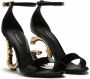 Dolce & Gabbana Sandals With Baroque DG Detail Zwart Dames - Thumbnail 3