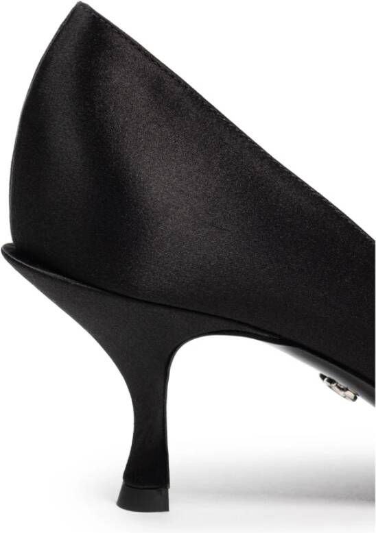 Dolce & Gabbana Satijnen Juweel Décolleté Schoenen Black Dames