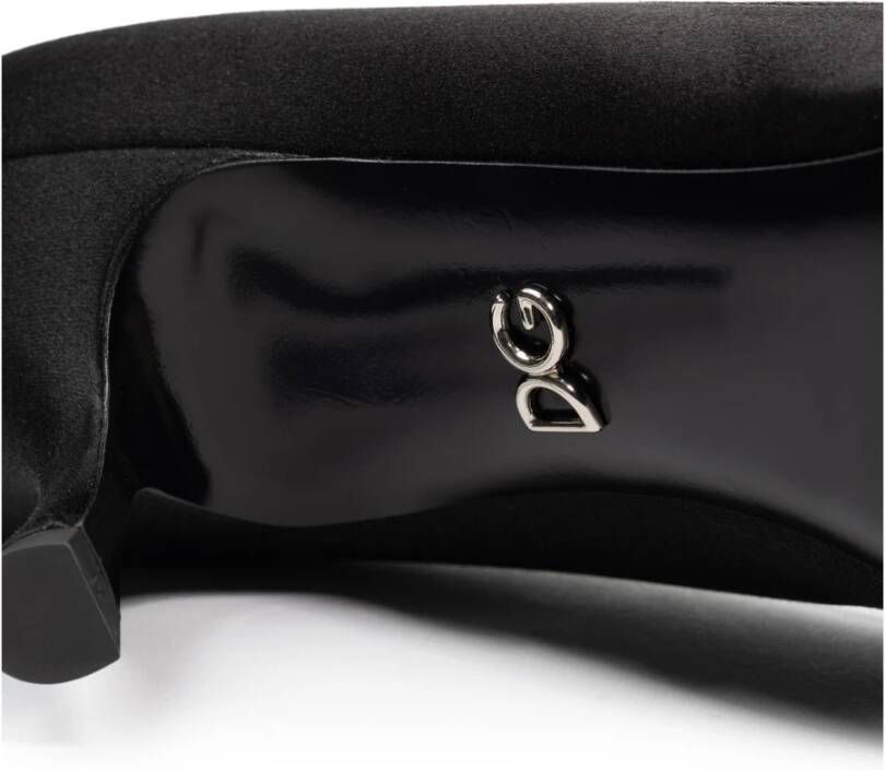 Dolce & Gabbana Satijnen Juweel Décolleté Schoenen Black Dames
