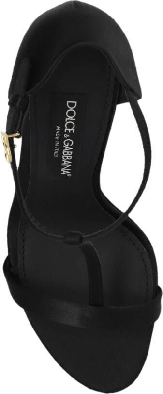 Dolce & Gabbana Satijnen Sandalen met Hoge Hak