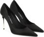 Dolce & Gabbana Elegante Zijde Blend Stiletto Hak Schoenen Black Dames - Thumbnail 17