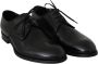 Dolce & Gabbana Zwarte Leren Formele Jurkschoenen Italiaanse Stijl Black Heren - Thumbnail 9