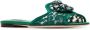 Dolce & Gabbana Groene kristalversierde kanten sandalen Green Dames - Thumbnail 2