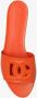 Dolce & Gabbana DG Millennials leren slippers Oranje - Thumbnail 6