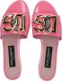 Dolce & Gabbana Instap Sandalen met Ronde Openeus Pink Dames - Thumbnail 3