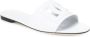 Dolce & Gabbana Ronde Neus Slides van Kalfsleer White Dames - Thumbnail 4