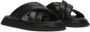 Dolce & Gabbana Sliders Zwarte Platte Sandalen met Reliëf Logo Black Heren - Thumbnail 2
