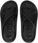 Dolce & Gabbana Sliders Zwarte Platte Sandalen met Reliëf Logo Black Heren - Thumbnail 4