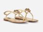 Dolce & Gabbana Devotion Nappa Leren Platte Sandalen Yellow Dames - Thumbnail 8