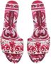 Dolce & Gabbana Maiolica Fucsia Flat Slides Roze Dames - Thumbnail 3