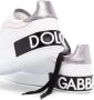Dolce & Gabbana Witte Portofino Sneakers met Contrasterend Detail Witte lage sneakers met zilveren gelamineerde hiel White Dames - Thumbnail 10