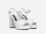 Dolce & Gabbana Hoge hak sandalen met logo borduursel White Dames - Thumbnail 2
