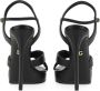 Dolce & Gabbana Zwarte Leren Hoge Hak Sandalen Black Dames - Thumbnail 2