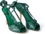Dolce & Gabbana Slangenhak sandalen voor vrouwen Green Dames - Thumbnail 2