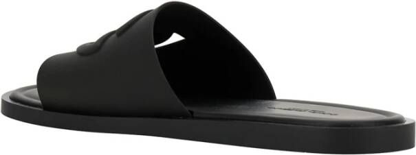 Dolce & Gabbana Zwarte Strand Sandalen Black Heren