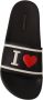 Dolce & Gabbana Zwarte leren I Love DG slides sandalen Black Dames - Thumbnail 13