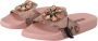 Dolce & Gabbana Roze Kant Kristal Sandalen Slides Pink Dames - Thumbnail 4
