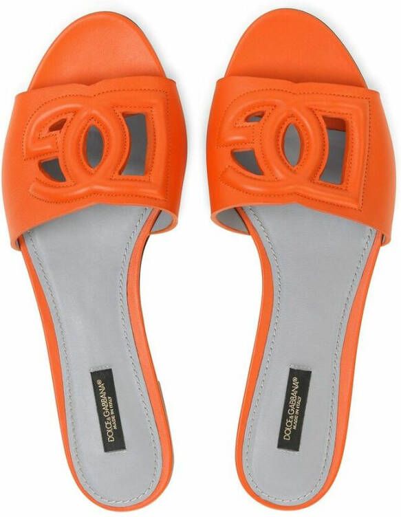 Dolce & Gabbana DG Millennials leren slippers Oranje - Foto 7